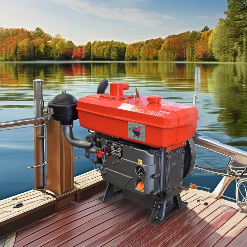 Hot Sale Small 22 hp Single Cylinder Diesel Motor Boat Marine Spare Parts Sea Water Pumps Mini Diesel Engine Lister for Sale